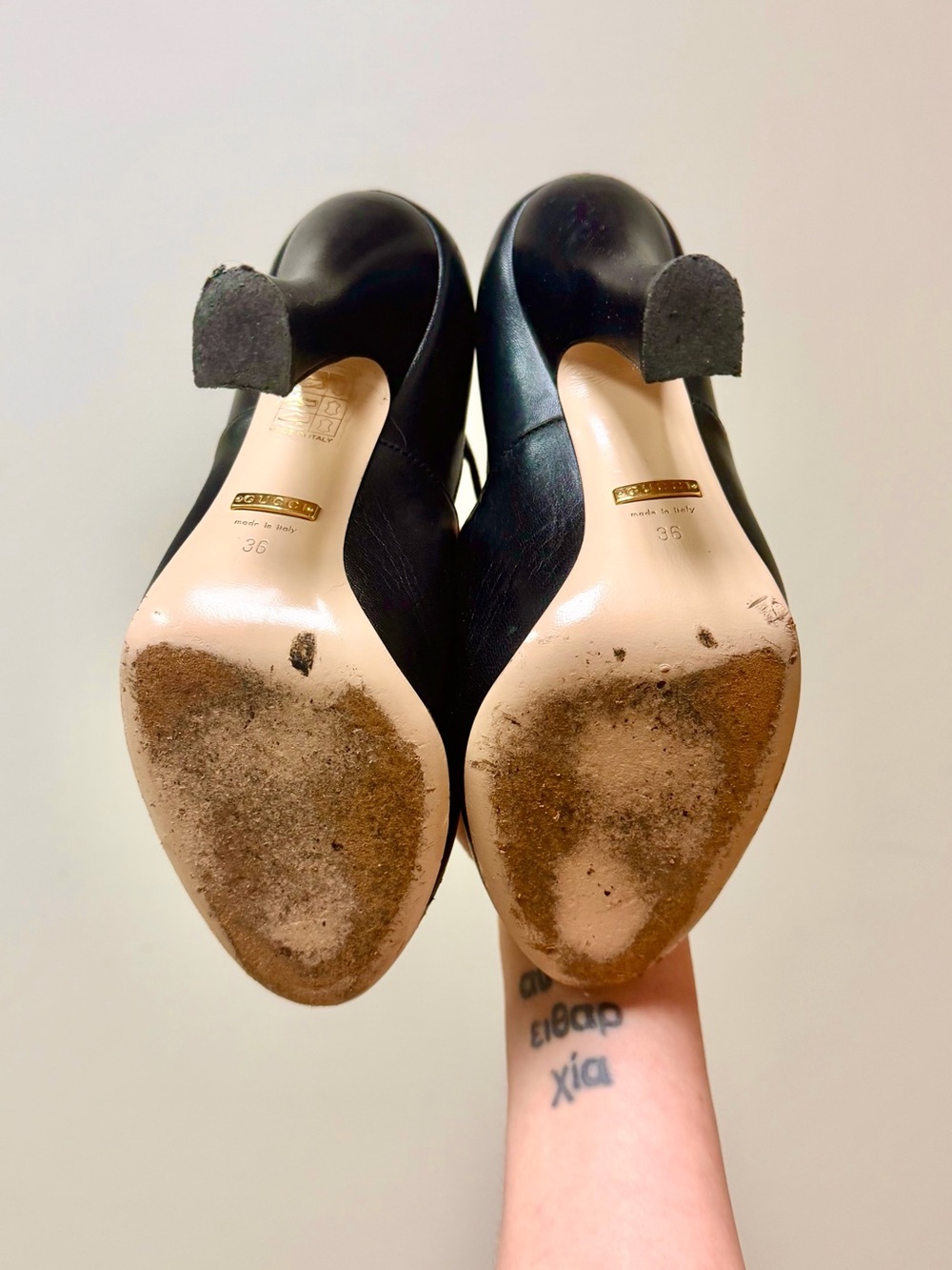 GUCCI ⚜️ Lesley Mary Jane Malaga Kid Leather Pumps - Picture 7 of 9